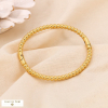 Jonc anneau effet perles en acier inoxydable fermoir clic 0223611 doré