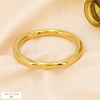Bracelet jonc lisse épais en acier inoxydable 0223618 doré