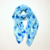 Foulard motif coeurs glitter femme 0724002 bleu