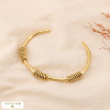 Bracelet rigide acier inoxydable ressort décoratifs 0224059 doré