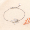 Bracelet inoxydable fleur façon fil de fer 0224024 argenté