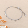 Bracelet chaîne miroir acier inoxydable libellule strass 0224005 argenté