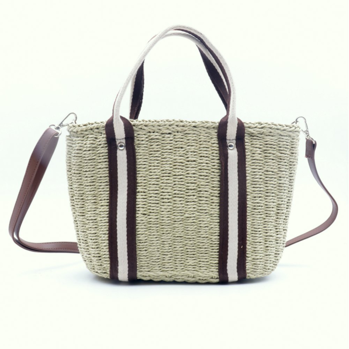 Sac à main paille papier bourse intérieure Flora&Co 0924027 vert aqua