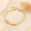 Bracelet cordon coloré métallisé acier inoxydable 0224067 vert