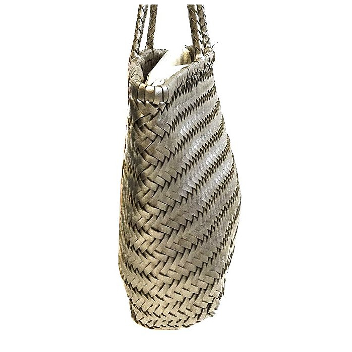 Cabas simil-cuir tressé femme 0924036 doré