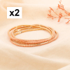 8 Bracelets fins élastiques à strass 0223196 rose clair