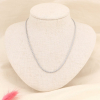 Collier court en acier inoxydable chaîne torsadée 0123515 argenté