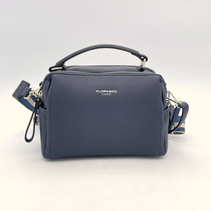 Sac à main simili-cuir grainé Flora&Co femme 0924503 bleu