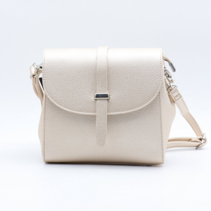 Sac à bandoulière simili-cuir grainé Flora&Co rabat femme 0924510 écru