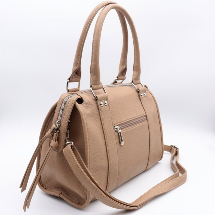 Sac bowling simili-cuir grainé Flora&Co 0924511 naturel/beige