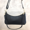 Sac à bandoulière cuir véritable grainé 0924515 noir