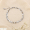 Bracelet chaîne maille carrée 5mm acier inoxydable 0224116 argenté