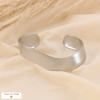 Bracelet manchette jonc ondulé mate acier inoxydable 0224513 argenté