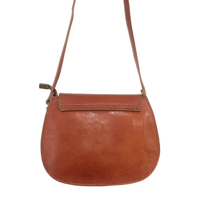 sac à bandoulière cuir véritable rigide rabat 0922505 camel