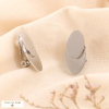 Boucles d'oreilles CLIP goutte d’eau bombée acier inox. strié 0324543 argenté