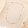 Collier minimaliste acier inoxydable pampilles 0124523 argenté