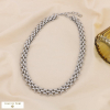 Collier double maille jaseron acier inoxydable 0124577 argenté