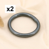 Bracelet jonc bouddhiste large coloré scintillant pour femme 0223569 gris foncé