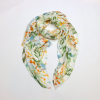 Foulard Mousseline Coton Viscose Motif Floral 0725013 vert