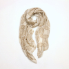 Foulard Mousseline Coton Viscose Motif Contemporain 0725010 naturel/beige
