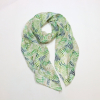 Foulard Mousseline Coton Viscose Motif Géométrique 0725006 vert