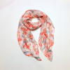 Foulard Mousseline Coton Viscose Motif Géométrique 0725006 rouge