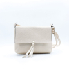 Sac messager Flora&Co simili-cuir souple grainé poche arrière zippée femme 0923012 écru