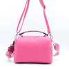 Sac simili-cuir Flora&Co grainé 2 compartiments 2 bandoulières 0923028 fushia