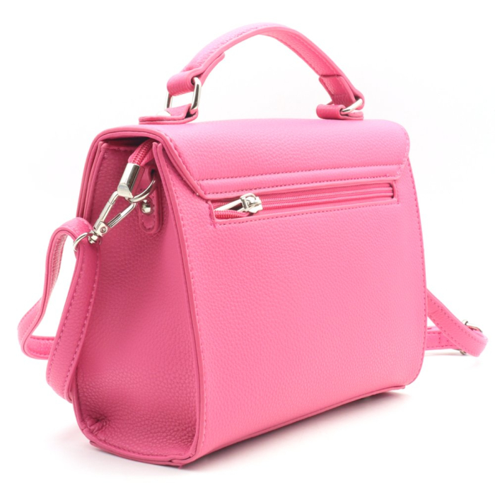 Sac à main Flora&Co façon cartable simili-cuir rigide 0924011 fushia