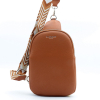 Sac de poitrine simili-cuir grainé Flora&Co femme 0924019 cognac