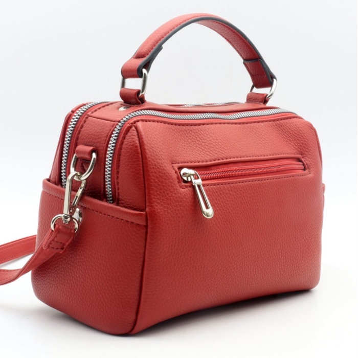 Sac à main simili-cuir grainé Flora&Co femme 0924503 rouge bordeaux