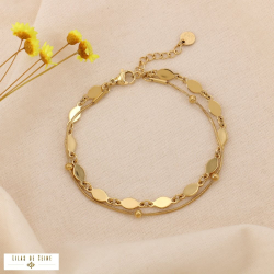 Bracelet De Cheville Maille Serpent - Acier Couleur Or - Ateliersdisa
