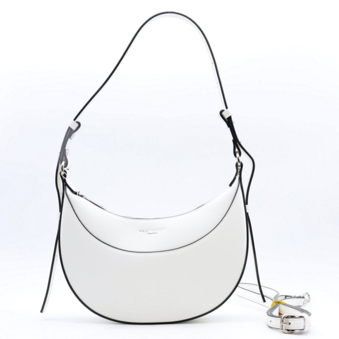 Sac porté épaule Flora&Co simili-cuir demi-lune 0925013 blanc