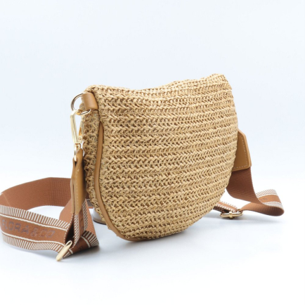 Sac banane Flora&Co paille papier 0925016 cognac