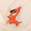 Bijou de sac porte-clés chien métal synthétique 0825011 orange