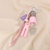 Bijou de sac ou porte-clés métal tenue de sport 0825005 rose