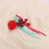 Bijou de sac ou porte-clés fraise LOVE nœud multi