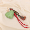 Bijou de sac ou porte-clés cœur chaîne 0825031 vert