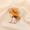 Broche Femme Chapeau Large Résine Métal 0525025 orange