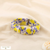 Bracelets résine ouvrable jonc motifs fruits 0225144 bleu