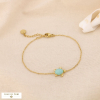 Bracelet acier inoxydable nacre tortue style marin 0224108 vert aqua