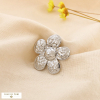 Broche Fleur Acier Inoxydable 0525012 argenté