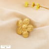 Broche Fleur Acier Inoxydable 0525012 doré