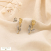 Puces d’Oreilles Rose Acier Inoxydable 0325079 doré/argenté