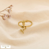Bague Fine Réglable Rose Acier Inoxydable 0425048 doré