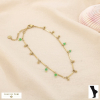 Chaine de cheville acier bille pierre cristal 0225198 vert