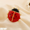 Bague méga coccinelle acier inoxydable émail 0425062 rouge