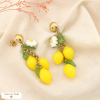 Boucles d’Oreille acier breloques citron marguerite 0325143 jaune