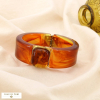 Bracelet résine acier ouvrable jonc effet marbre 0225145 marron