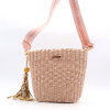 Sac seau Flora&Co paille papier simili-cuir 0925027 rose
